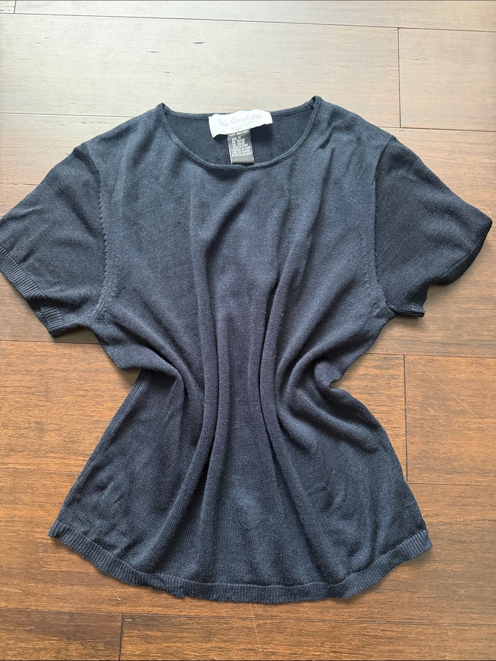 Via Condotti Short Sleeve Knit Top